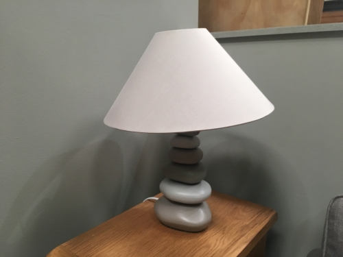 Grey Stacked Pebble Lamp