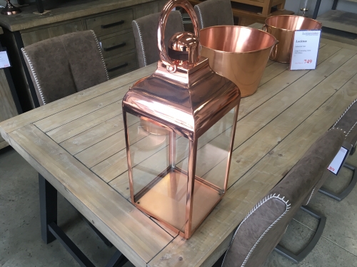 Rose Gold Small Hurricane Lamp