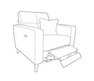 Kirkham Fabric Love Chair - Recliner