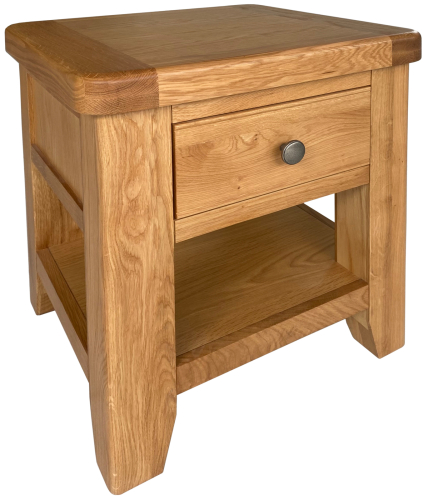 Tanfield Oak 1 Drawer Lamp Table