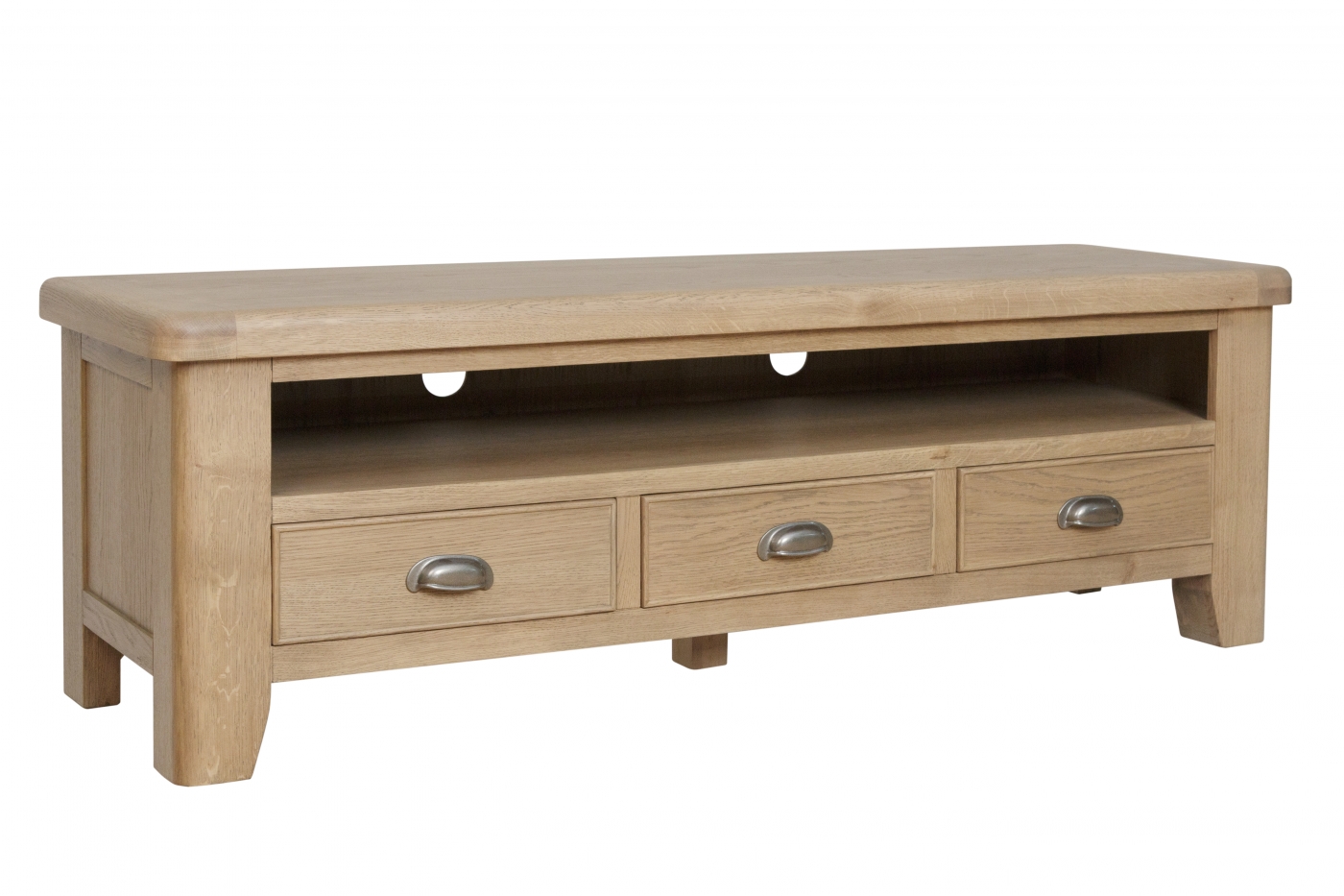 Milby Oak Large Tv Unit, Furniture Traders of Thirsk