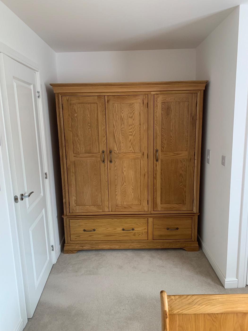 Rochelle French Oak Triple Wardrobe , Furniture Traders of Thirsk