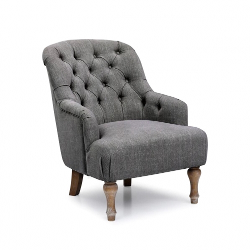 Grace Linen Chair - Charcoal