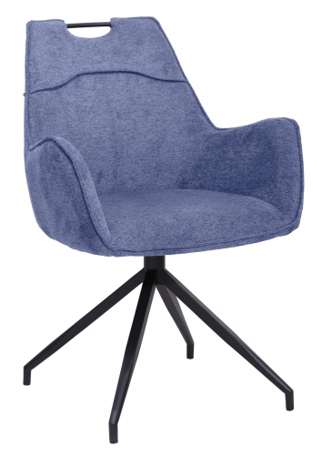 Carlsen Swivel Armchair-Blue