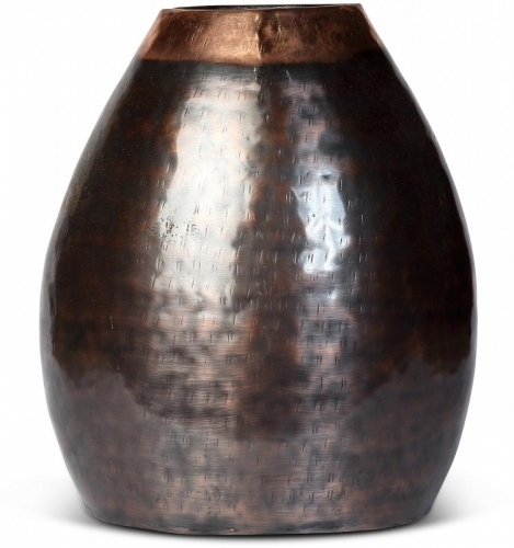 Urn Burnished Copper Vase - Small 