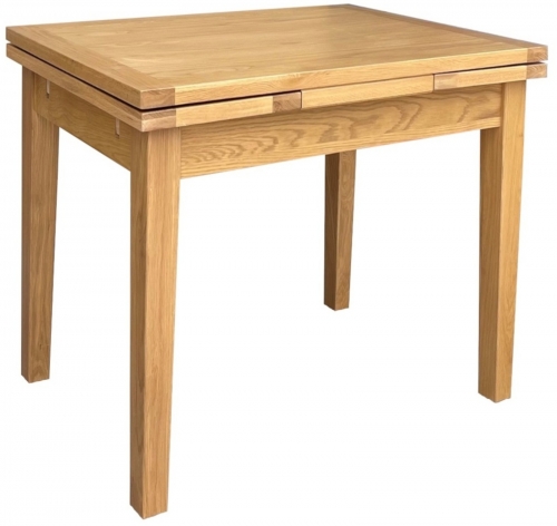 Scawton Oak Drawer Leaf Table 90