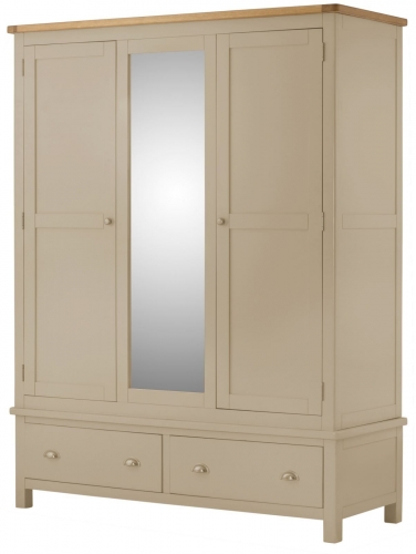 Sutton Rustic Waxed Oak Triple Wardrobe Furniture Traders Of Thirsk