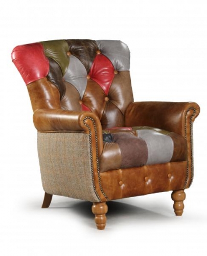 Heritage Leather Patchwork Chair