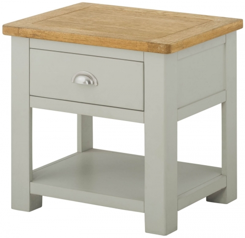 Brompton Stone 1 Drawer Lamp Table