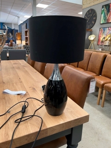 Black and chrome Table lamp