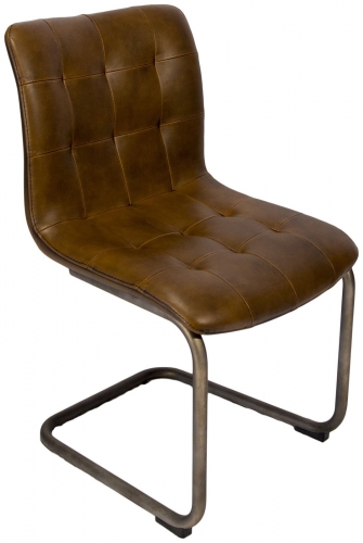 Industrial Dining Chair - button back-vintage