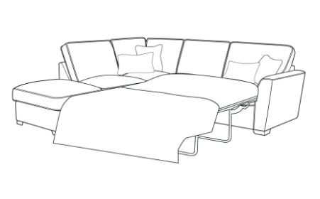 Filey Fabric Corner Chiase Sofa Bed
