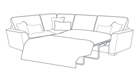 Filey Fabric L Shaped Corner Group Sofa Bed