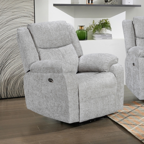 Brandsby Fabric Recliner Chair - Silver