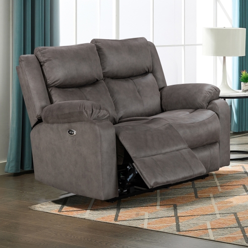 Brandsby Fabric 2 Seat Recliner - Steel