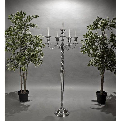 Silver 5 Arm Candelabra