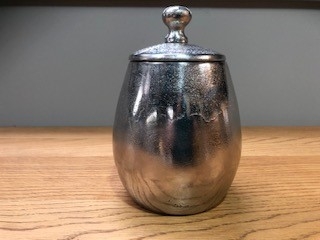 Rough Nickel Small Jar with Lid