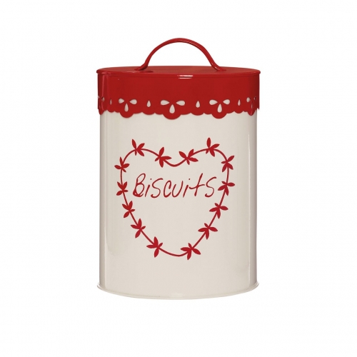 Anglaise Red & Cream Biscuit Tin